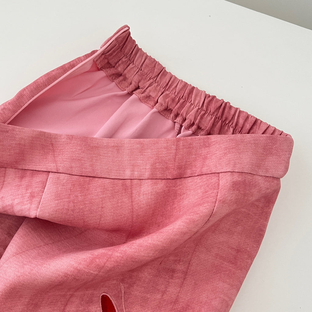 新中式国风刺绣套装撞色蝴蝶刺绣上衣半裙